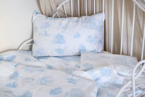 Bedding set - Blue Toile de Jouy 