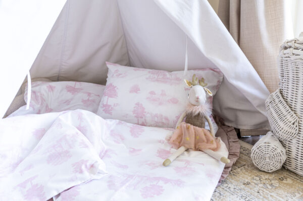 Children's Bedding set - Pink Toile de Jouy